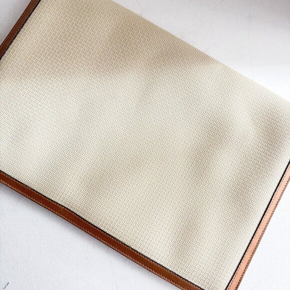 Vintage Bally Light Beige Monogram Office Document Case - Picture 8 of 14